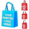 RACETOP 100 Pack Custom Non-Woven Bags with Handle, Custom Reusable Gift Bags, Large Reusable Heavy Duty Tote Bags, 4 Sizes Ideal for Grocery Shopping, Gifts Wrapping and Travel