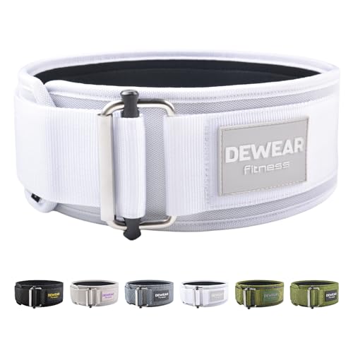 Durable Weight Lifting Belt, 4 Wide Gym Belt for Bodybuilding, Powerlifting, Squats, Deadlift - Provides Lumbar Support & Stability for Men & Women