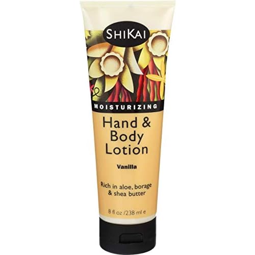 ShiKai Hand & Body Lotion Vanilla, 8oz | Daily Moisturizing Skincare for Dry and Cracked Hands | With Aloe Vera & Vitamin E