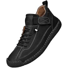 Mens Casual Leather Shoes Ankle Chukka Boots Slip On Lightweight Loafers Women's Fashion Sneakers Lightweight Dress Walking Driving Shoes Business Working Office Shoe Comfortable Handmade Unisex