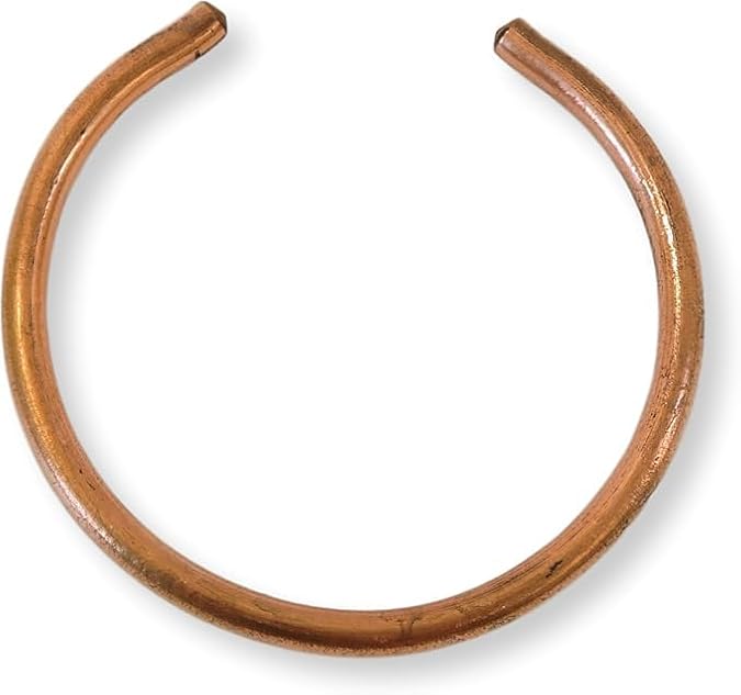 Round Adjustable Pure Copper Healing Bracelet Kada/Kadaa/Bangle (Pack of 2) Positive Energy