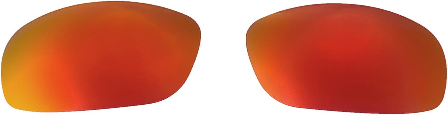Walleva Fire Red Mirror Coated Polarized Replacement Lenses For Bolle Anaconda Sunglasses