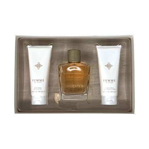 Usher Femme Gift Set for Women - Eau De Parfum Spray 3.4 Oz  Body Lotion  Shower Gel