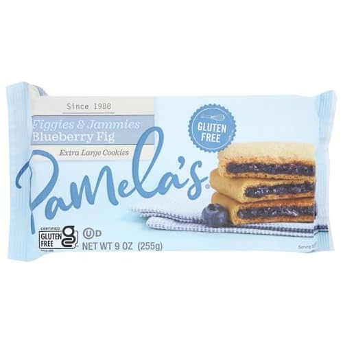 Pamelas Products Figgies & Jammies? Extra Large Cookies Gluten-Free Blueberry & Fig -- 9 oz Pack of 4