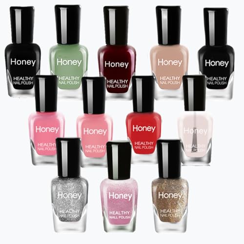 12 Bottles Quick Dry Nail Polish Set, 5 ml Easy Peel Off Nail Polish Water Based and Non Toxic Nailpolish Kit Fingernail for Girls, Teens and Women