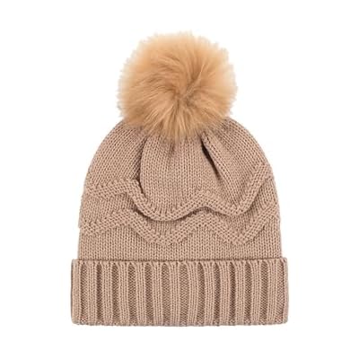 Womens Courtney Roll-Up Hat with Wispy Pom-Pom PurpleOne Size
