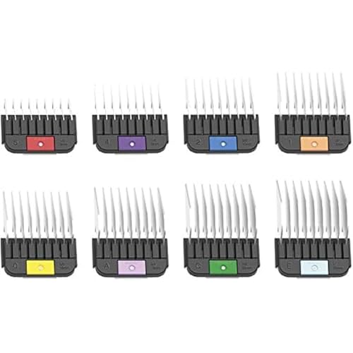 Wahl Pro Animal Stainless Steel Attachment Combs - 8 Cutting Lengths - Color-Coded Dog & Cat Clipper Guides - Animal Grooming Essentials - Snag-Free Cutting - Multicolor 2