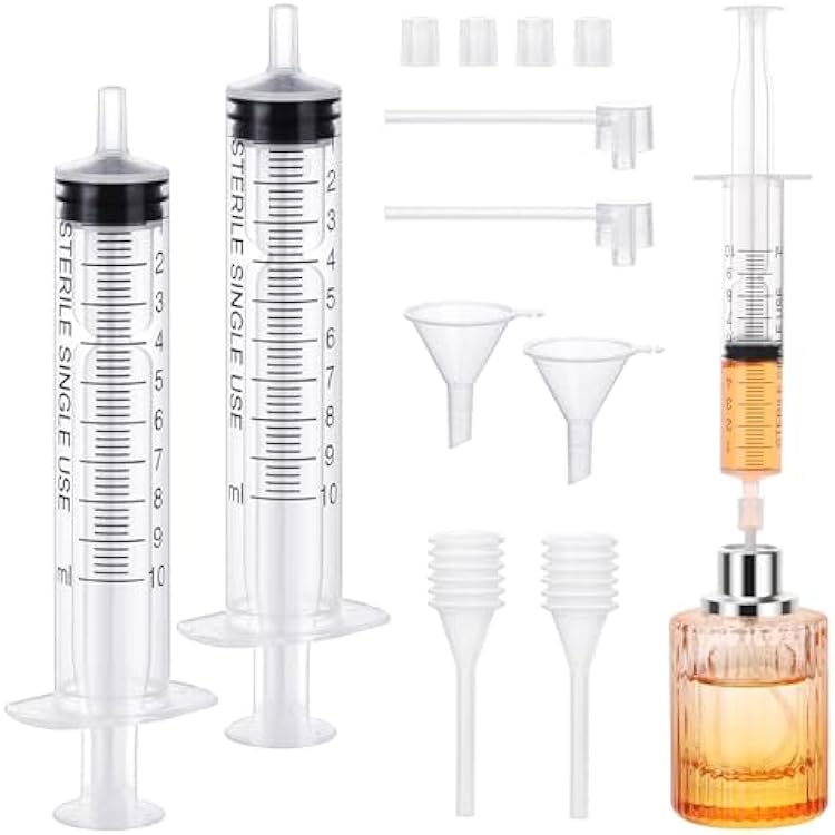 Segbeauty 10ml Perfume Refill Kit Transfer Pump, 0.34oz Large Plastic Perfume Travel Refill Tools, Dispenser Pump Funnel for Refill, 8pcs Dropper Extractor Set for Refillable Cologne Perfume Atomizer