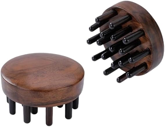 Wood Comb for Hair Growth | Wooden Scalp Massager Tool| Hair Massager | Scalp Massager Hair Growth | Head Massage Scalp Stress Relax wood (circular-18teeth)