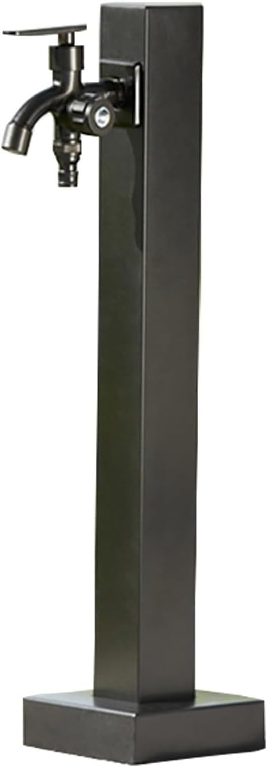 Stainless Steel Water Column for Outdoor Use Vertical Water Pump Garden with Double Water Outlet Tap Frost Protection Tap for Outdoor Use Floor Mounted Water Fountain in the Yard (58 cm/23 inches)