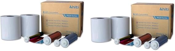HiTi 4x6 Media for P525L and P520L Printers - Paper and Ribbon Kit (2000 Prints) with Free EventPrinters Brand Photo Folder Samples