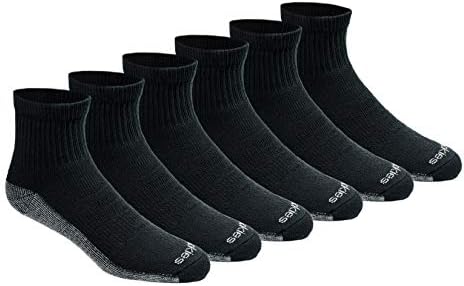 Dickies Mens Dri-Tech Moisture Control Quarter Socks, Available in M-XXL 6, 12, 18 Pairs