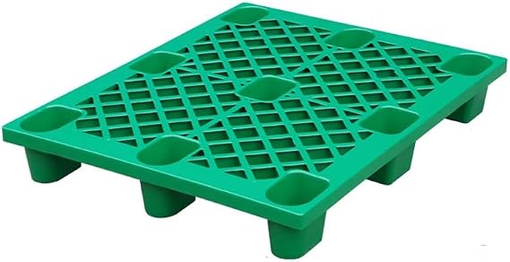 Plastic Pallet for Basement Storage, Waterproof Plastic Pallets Ventilation Floor Pallet Grid Mat for Supermarket Garages Warehouses(Green)