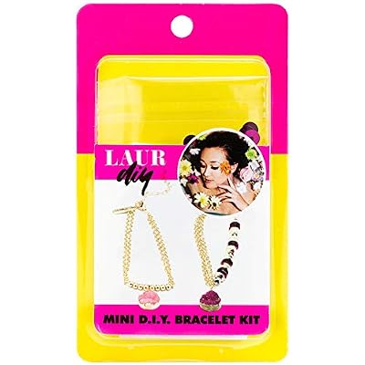 LaurDIY Pink Gold Druzy Chain Bracelet MINI DIY KIT, Multicolor