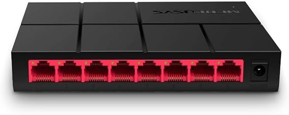 Mercusys MS108G, Desktop Switch, 8 * 10/100/1000Mbps Gigabit LAN Ports, Black Color