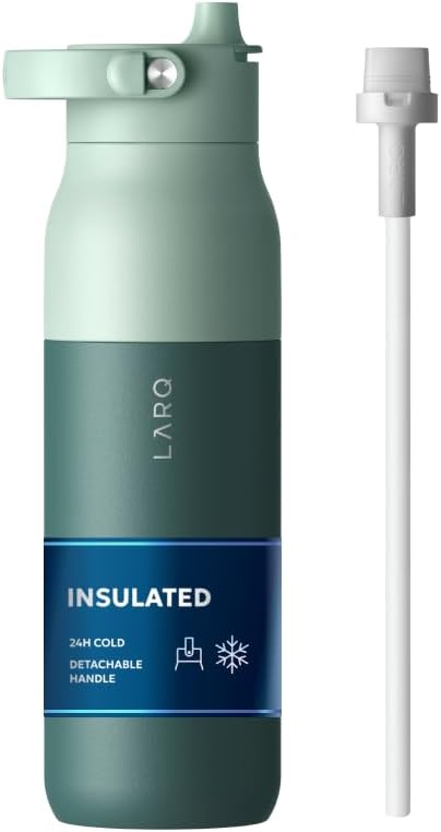 LARQ Swig Top Insulated Stainless Steel Water Bottle with Straw and Handle