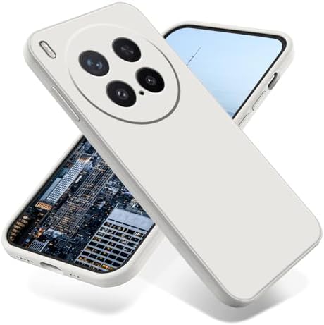 Compatible with VIVO X300 Pro Case Slim Silicone Liquid Full Body Cover,Phone Case for VIVO X300 Pro Soft Shockproof Cute Anti-Scratch Microfiber Lining Funda para Protective White
