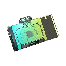 CORSAIR Hydro X Series XG5 RGB 5090 Astral GPU Water Block for ASUS ROG Astral GeForce RTX 5090, Nickel-Plated Copper Assembly, Over 60 High-Density Cooling Fins, 16 Addressable RGB LEDs Black