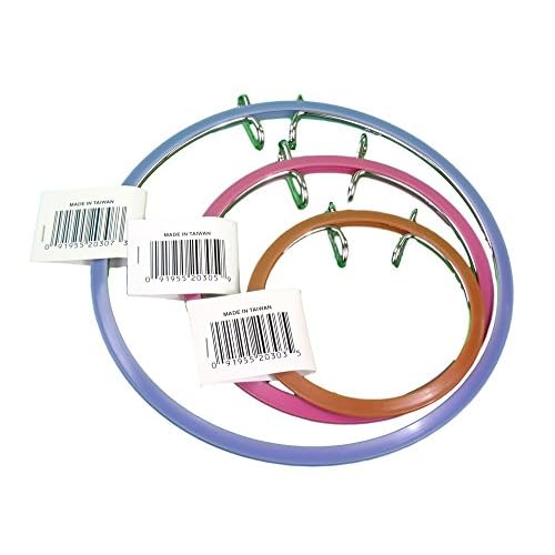 Frank A. Edmunds Assortment, 3.5-inch, 5-inch and 7-inch Spring Tension Embroidery Hoops,CNSTH-A3557, Set of 3