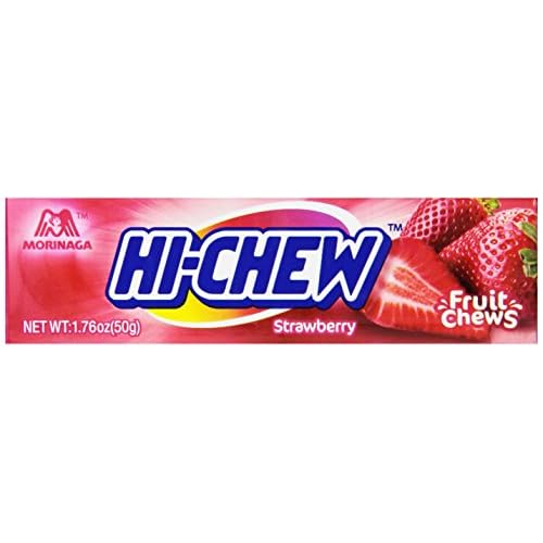 Morinaga Hi-Chew Strawberry Fruit Chews, 1.76-Ounce Packages Pack of 20