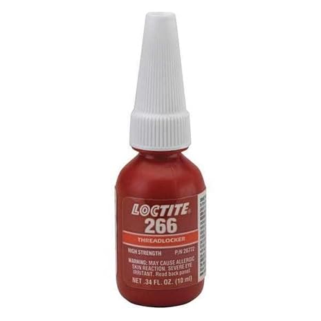 Threadlocker, 10mL, Red, Bottle, Anaerobic