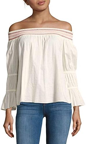 LoveShackFancy Womens Daisy Off-The-Shoulder Top