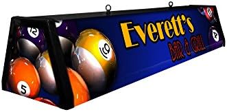 44 Personalized Acrylic Pool Table Light, Custom Classic
