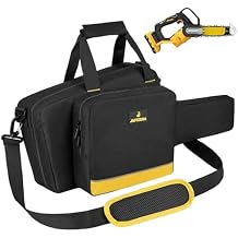 Mini Chainsaw Case Compatible with DEWALT 20V MAX Pruning 8-inch (DCCS623B),Waterproof Chainsaw Storage Bag Fits for BITOON & RYOBI Brushless 6In 8In Cordless Power Chainsaw&Accessories (Bag Only)