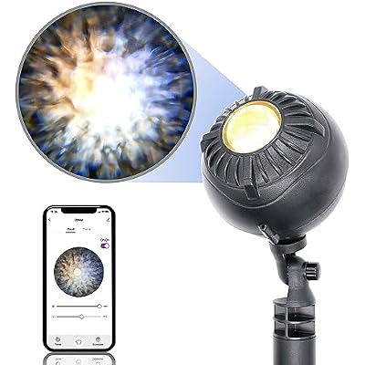 BlissLights Oblivia - IP65 Outdoor Nebula Cloud Projector, LED Landscape Lighting, Garden Path Light for Year-Round Exterior Decor and Events Warm, Cool, White