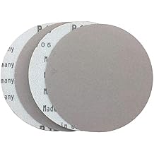 Premium 11 Inch No Hole Film Backed Hook and Loop Grip Sanding Discs - White Aluminum Oxide - for Wood, Auto Body, Paint, Primer, Metal, and Plastics (25 Pack, 150 Grit)
