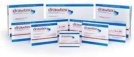 Drawtex Hydroconductive Wound Dressing 8" X 8", with Levafiber Technology (Box of 10)