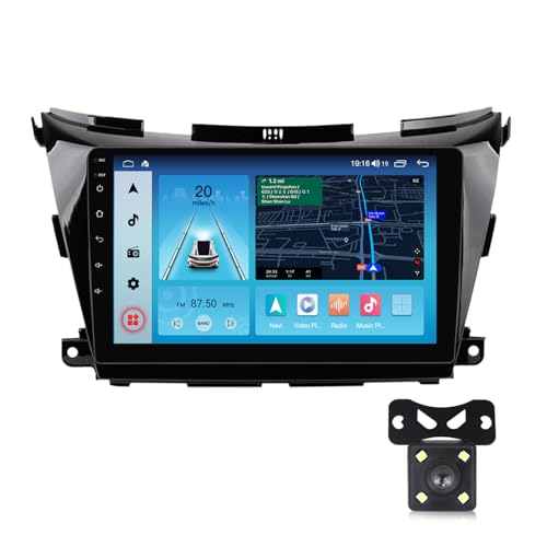 Radio Upgrade for Nissan Murano Z52 2014-2020 Carplay Car Stereo Replacement with Carplay & Android Auto 8-Core CPU 464G 10 Inch Touch Screen Bluetooth GPS Navigation DSP Steering Wheel Control