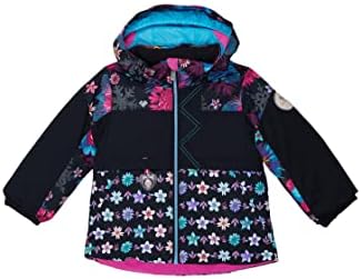 Obermeyer Kids Colette Jacket For Toddlers, Little, and Big Kids - Fleece Ear Warmers and Elastic Cuffs, and Warm Jacket Winter Bouquet 3T Toddler One Size