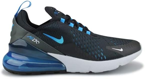 Nike Mens Air Max 270 Running Shoes BlackPhoto BluePure Platinum AH8050-019 Size 12