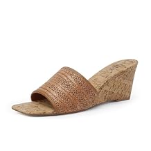 Wedge Sandals for Women Open Toe Wedge Heels for Women Square Toe Wedge Mules