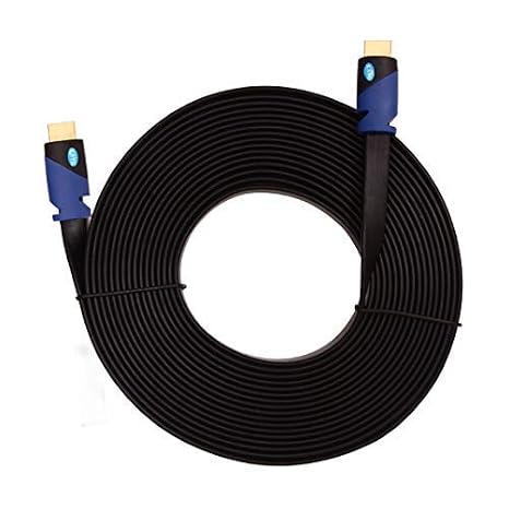 FLAT HDMI Cable - 20 FT, High Speed HDMI Cable Flat Wire - CL3 Rated Supports 4K, Ultra HD, 3D, 2160p, 1080p, Ethernet and Audio Return (Latest HDMI 2.0b Standard) HDCP 2.2 Compliant - 20 FEET