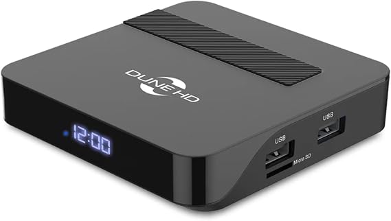 Dune HD AV1 4K Plus, Android Box, Media Player, HDR10+, 4GB/32GB, 4Kp60, Ethernet, 2X USB 2.0 Host, WiFi 2T2R, Bluetooth, Display, HDMI 2.1, Optical S/PDIF