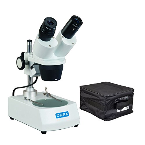 OMAX 20X-40X-80X Student Binocular Stereo Microscope with Dual Lights and Vinyl Carrying Case