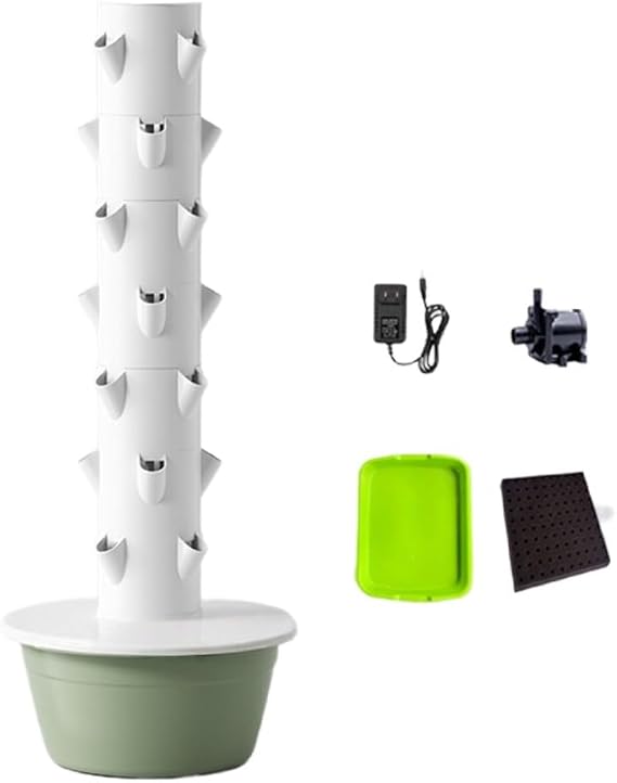 Hydroponic Tower Garden Hydroponic System, Vertical Garden Planter Hydroponic Tower with Water Pump, For Herbs, Fruits, Vegetables 7 Levels Parallel Import