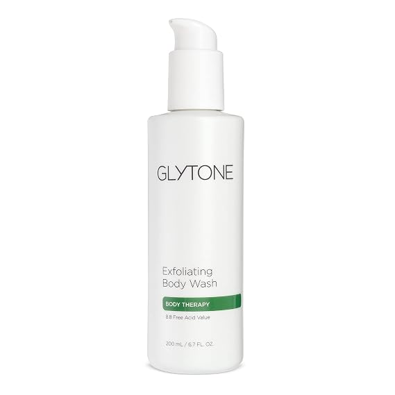 Glytone Exfoliating Body Wash - 8.8 Free Acid Value Glycolic Acid - Keratosis Pilaris - Smooth Rough & Bumpy Skin - Oil & Fragrance-Free - 6.7 fl. oz.