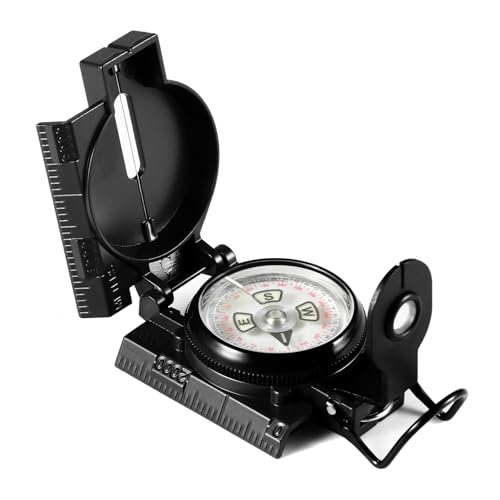 Eyeskey Multifunctional Military Sighting Navigation Compass Impact Resistant & Waterproof Compass for Hiking, Camping