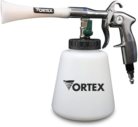 HI-TECH Vortex I Air Cleaning Gun Deep Cleans Auto Interiors & Exteriors Compressed Air Powered Car Detailing Tool for Dirt, Dust, Grime & Stains