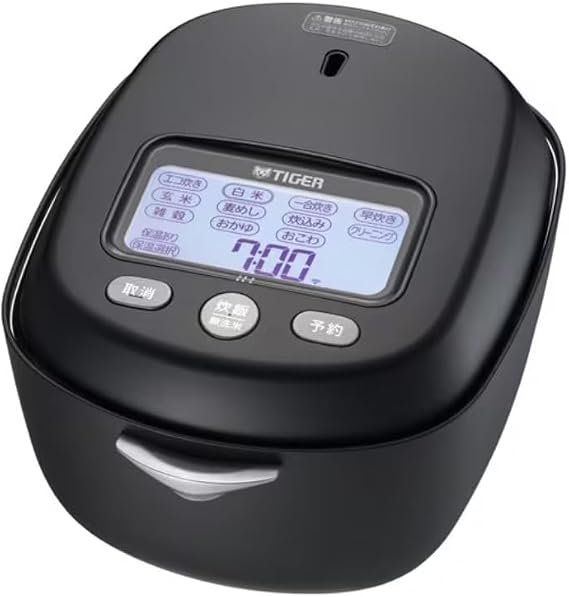 Tiger TIGER JRX-T060-KT Earthen Pot Pressure IH Jar Rice Cooker Freshly Cooked 100th Anniversary Model Earthen Pot Awabi Cooker 3.5 Cup Cosmo Black 100V