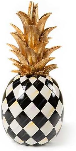 MACKENZIE-CHILDS Marquee Pineapple Sculpture, Courtly Harlequin