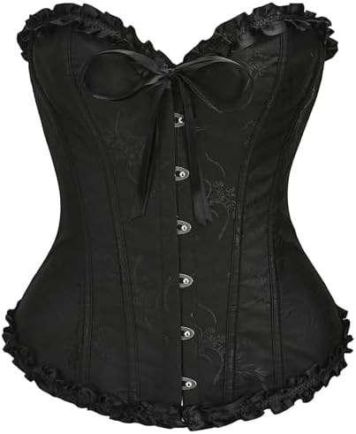SZIVYSHI Corset Tops for Women, Bustier Shapewear Lingerie, Lace Waist Push Up Bodysuit