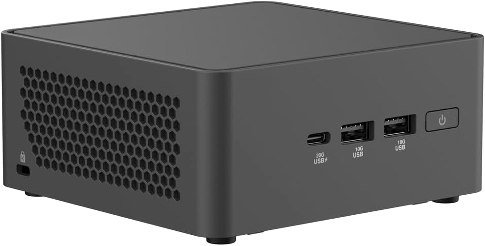 NUC15CRHC7 NUC 15 Pro Mini PC, Intel Series 2 Core 7 240H, 32GB DDR5 RAM, 500GB SSD, Thunderbolt 4, Wi-Fi 7, Windows 11 Pro – Compact Small Form Factor Desktop Computer