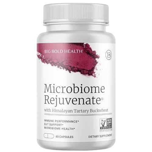 BIG BOLD HEALTH Microbiome Rejuvenate Prebiotic  Probiotic Supplement for Gut Health & Immune System Support - with Immune-Active Himalayan Tartary Buckwheat - Gluten-Free 60 Count Pack of 1