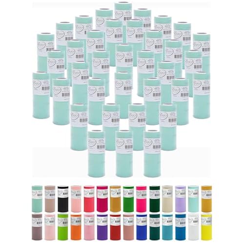 Expo International Decorative Matte Tulle, Lightweight Polyester Tulle Fabric for Tutus, Costumes, and Party Decorations, Washable, Easy-to-Use, 6 Inch x 25 Yards, Aqua Blue, Pack of 36
