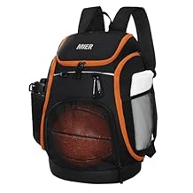 MIER Gym Backpack 40L Basketball Backpack with Ball Compartment &amp; Shoes Storage Multi-Functional Sports Soccer Bag Large Equipment Back Pack Volleyball Backpacks for Men Women