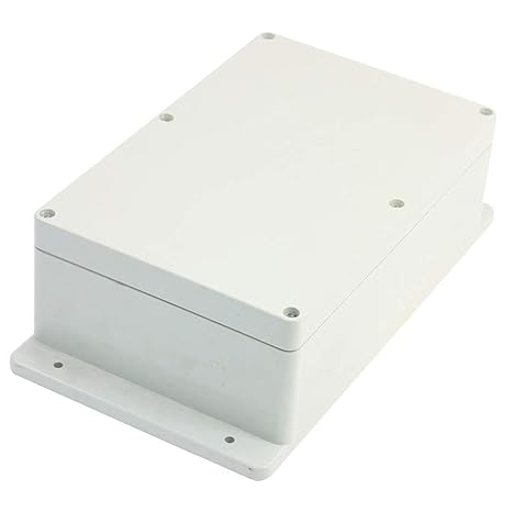 ABS Plastic Junction Box Dust-Proof Waterproof IP65 Indoor Outdoor Electrical Enclosure Box Universal Project Enclosure with Fixed Ear Grey 230mmx150mmx85mm 9 x 5.9 x 3.3 Inches
